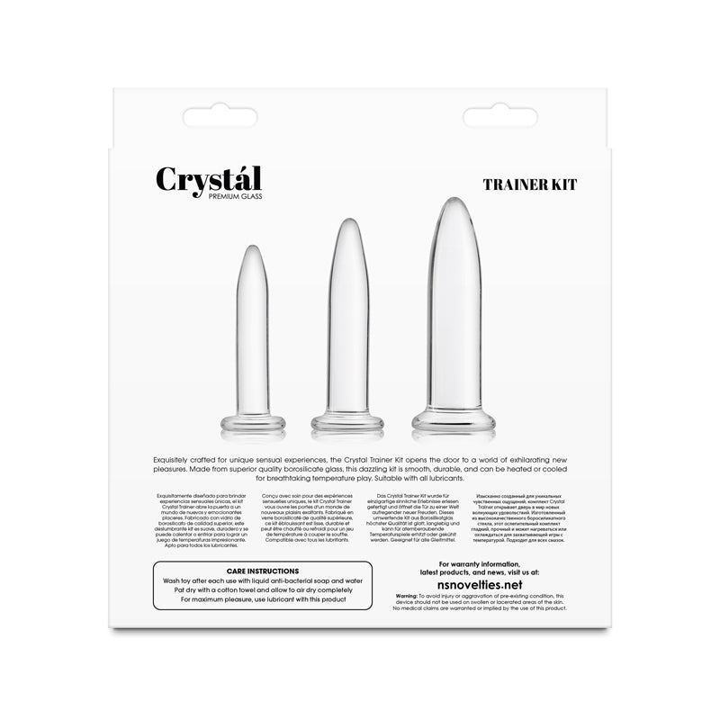 Buy Crystal - 3pc Trainer Kit - Clear - Clear Glass Anal Plugs - Set of 3 Sizes – Naughtyhut NZ sex toys online. Discreet delivery & top brands.