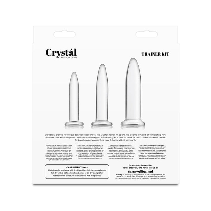 Buy Crystal - 3pc Trainer Kit - Clear - Clear Glass Anal Plugs - Set of 3 Sizes – Naughtyhut NZ sex toys online. Discreet delivery & top brands.