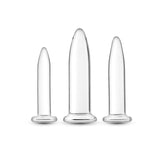Buy Crystal - 3pc Trainer Kit - Clear - Clear Glass Anal Plugs - Set of 3 Sizes – Naughtyhut NZ sex toys online. Discreet delivery & top brands.