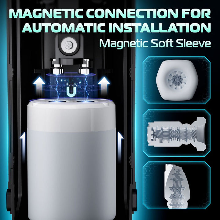 Buy CyberSkin The Titan - Black USB Rechargeable Thrusting & Vibrating Auto Masturbator with Heater – Naughtyhut NZ sex toys online. Discreet delivery & top brands.