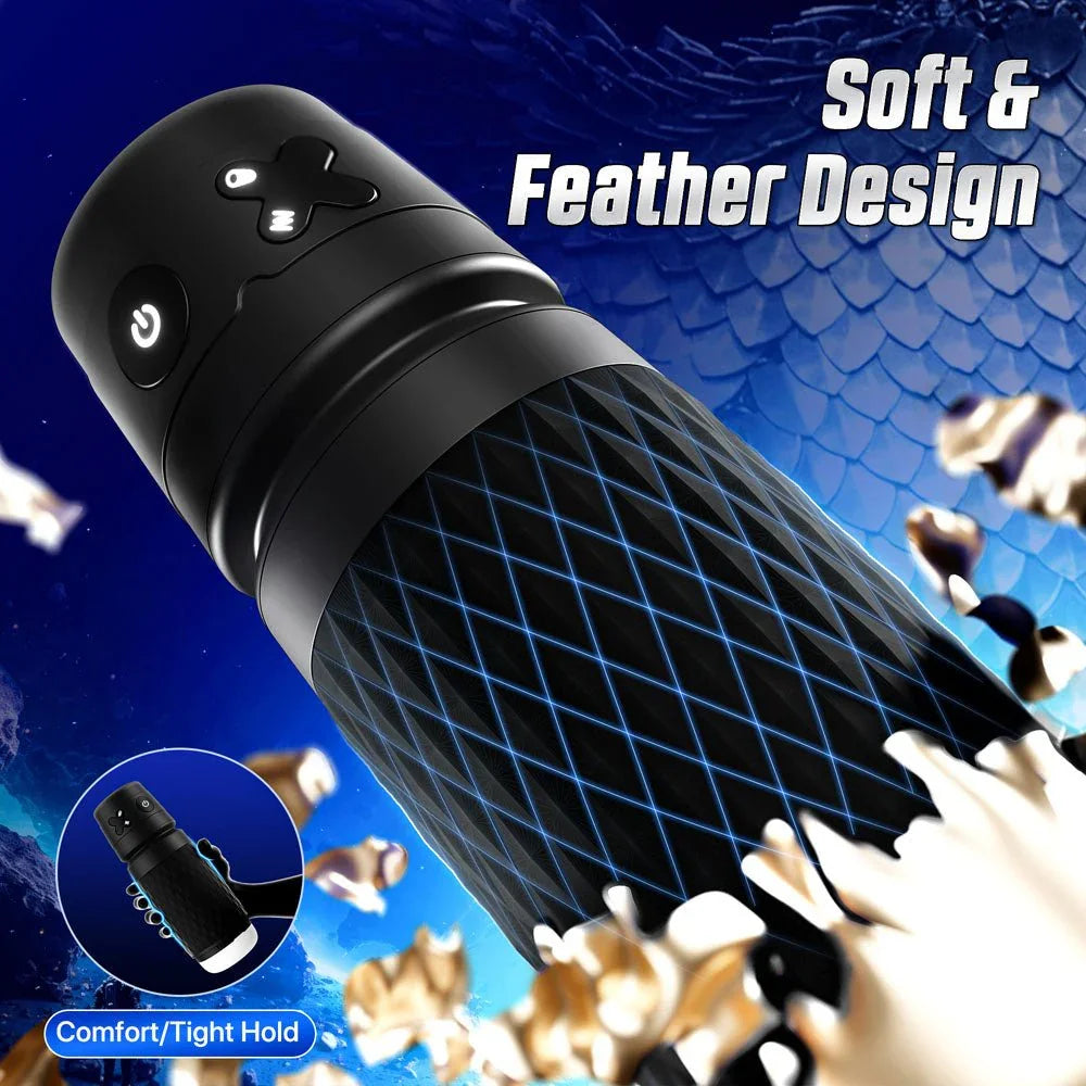 Warrior soft feather design graphic, diamond-textured grip