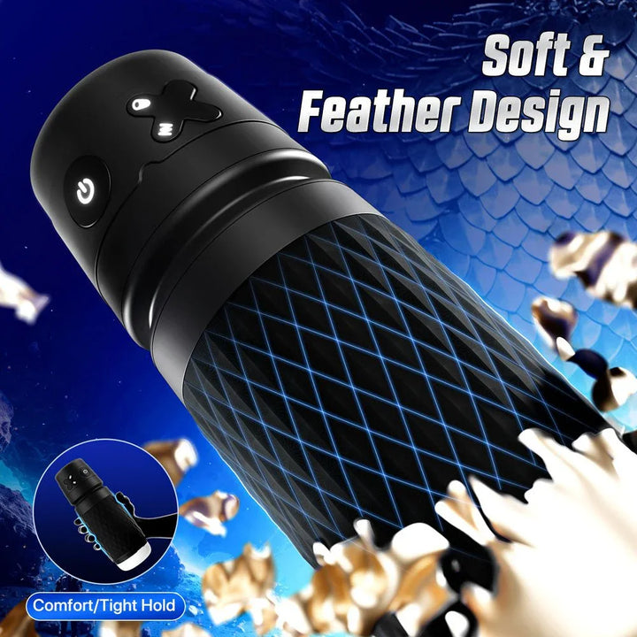 Warrior soft feather design graphic, diamond-textured grip