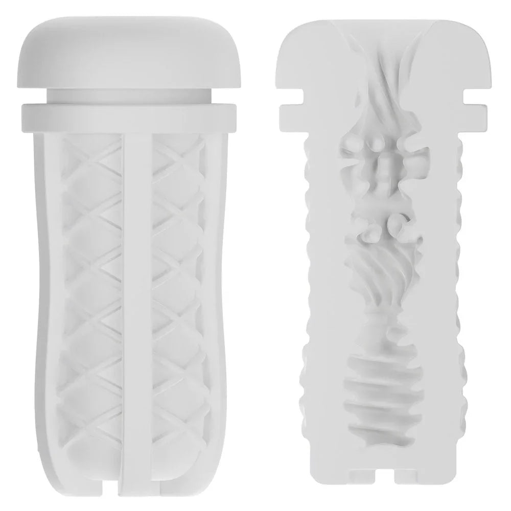 CyberSkin Warrior replacement sleeve, lattice exterior and ribbed-canal cutaway