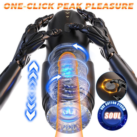 Buy CyberSkin The Galaxy Voy - USB Rechargeable Thrusting & Rotating Auto Masturbator with Heater – Naughtyhut NZ sex toys online. Discreet delivery & top brands.