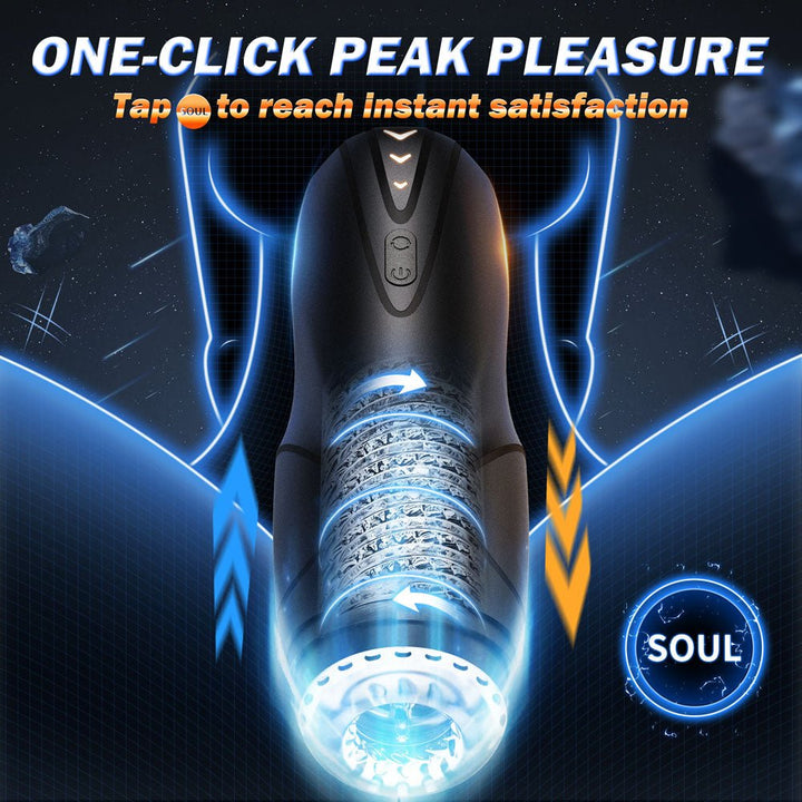 Buy CyberSkin The Galaxy Voy - USB Rechargeable Thrusting & Rotating Auto Masturbator with Heater – Naughtyhut NZ sex toys online. Discreet delivery & top brands.