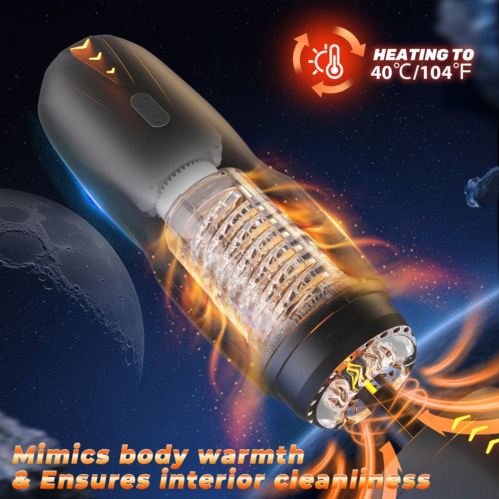 Buy CyberSkin The Galaxy Voy - USB Rechargeable Thrusting & Rotating Auto Masturbator with Heater – Naughtyhut NZ sex toys online. Discreet delivery & top brands.
