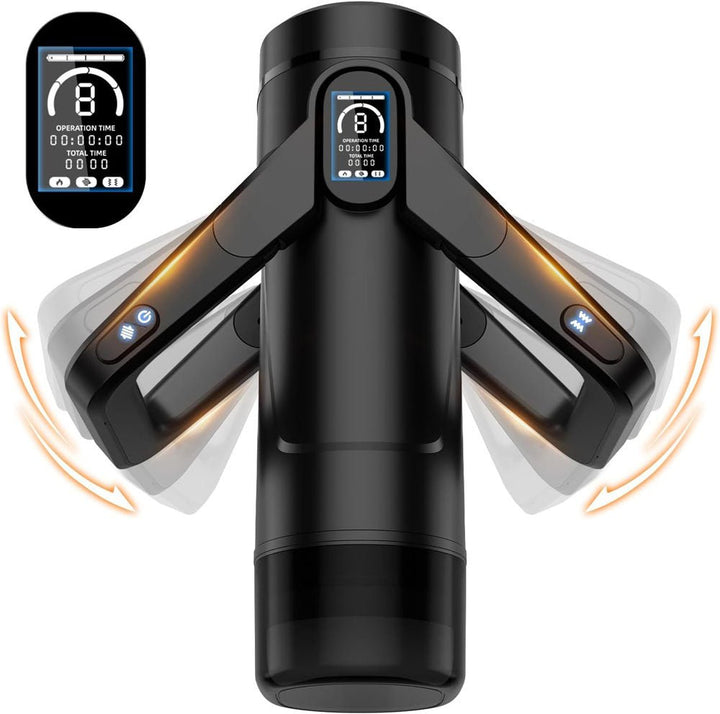 Buy CyberSkin The Wing - Black USB Rechargeable Thrusting & Massaging Auto Masturbator with Heater – Naughtyhut NZ sex toys online. Discreet delivery & top brands.