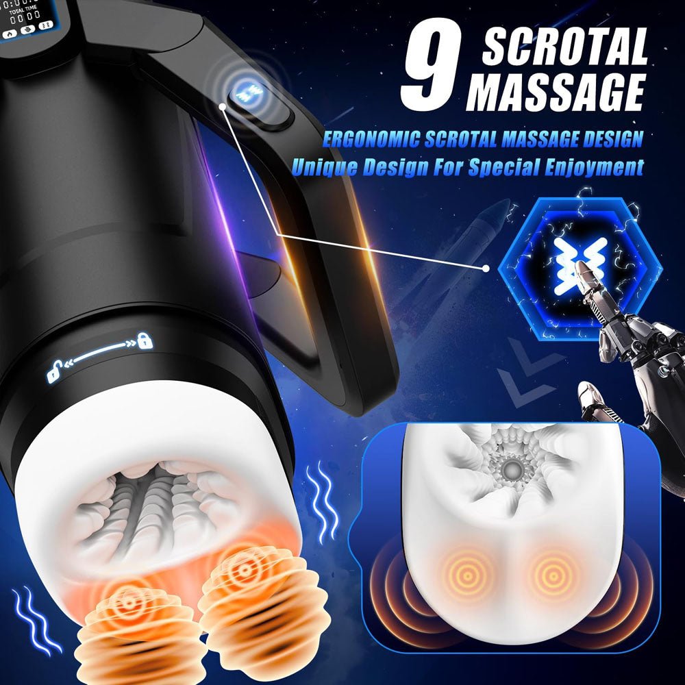 Buy CyberSkin The Wing - Black USB Rechargeable Thrusting & Massaging Auto Masturbator with Heater – Naughtyhut NZ sex toys online. Discreet delivery & top brands.