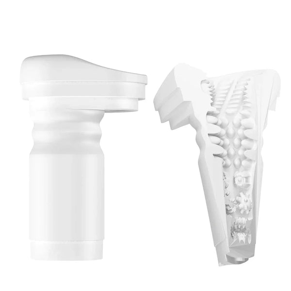 CyberSkin Wing replacement sleeve in white with nodule-textured cutaway