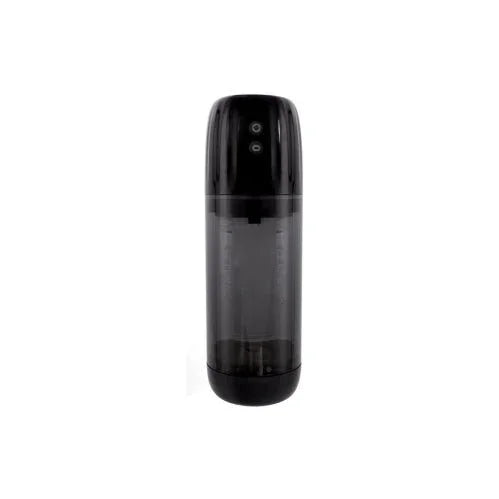 Deep Drive automatic masturbator, smoke-black cylinder with twin control buttons
