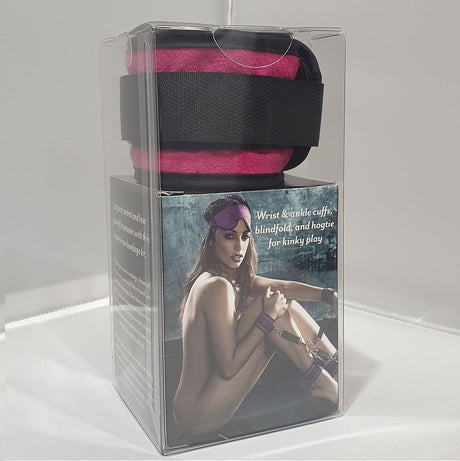 Buy Deluxe Bond Cuff Kit Pink – Naughtyhut NZ sex toys online. Discreet delivery & top brands.