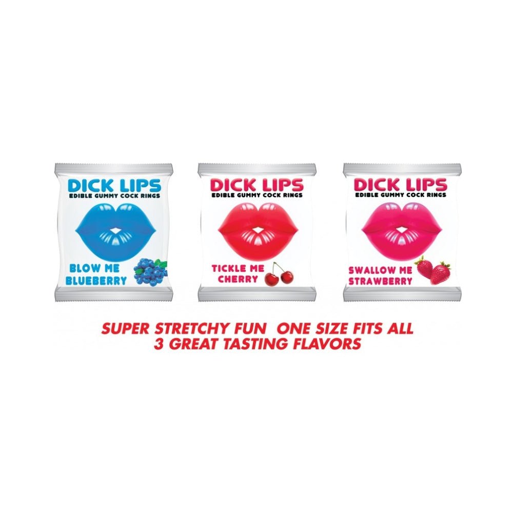 Buy Dicklips Gummy Cock Rings (Singles) 3 Assorted Flavors 21 Pc/Display – Naughtyhut NZ sex toys online. Discreet delivery & top brands.