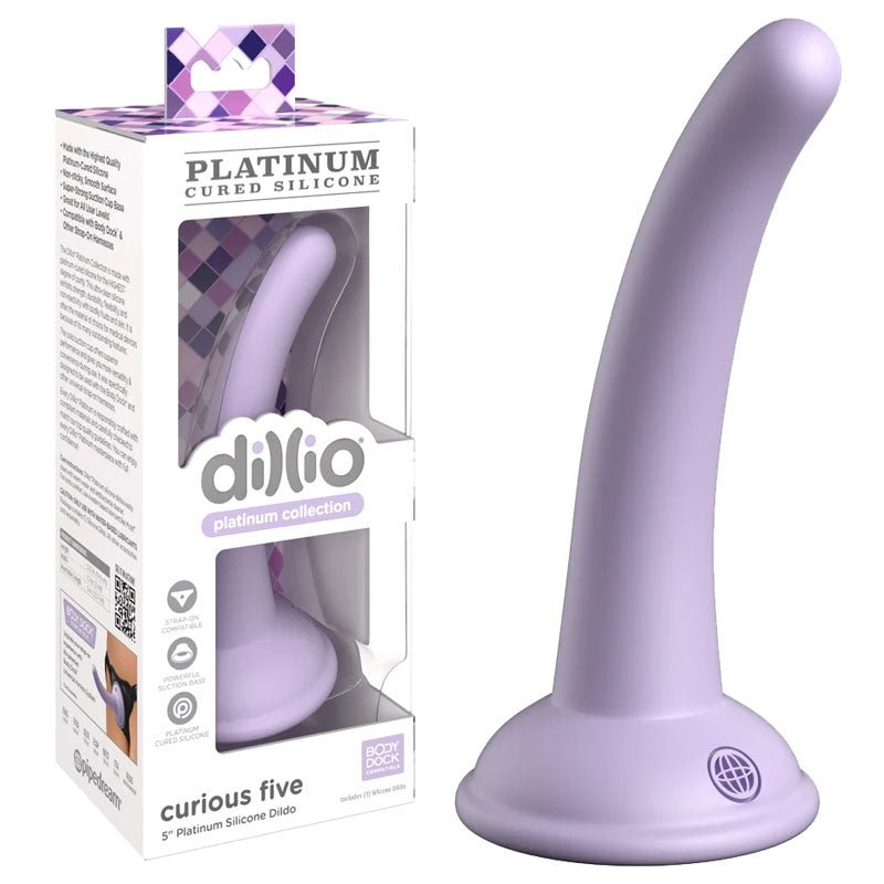 Dillio Platinum Curious Five - Purple - Purple 12.7 cm (5'') Dong – Sex toys NZ by Naughtyhut. Discreet delivery nationwide.