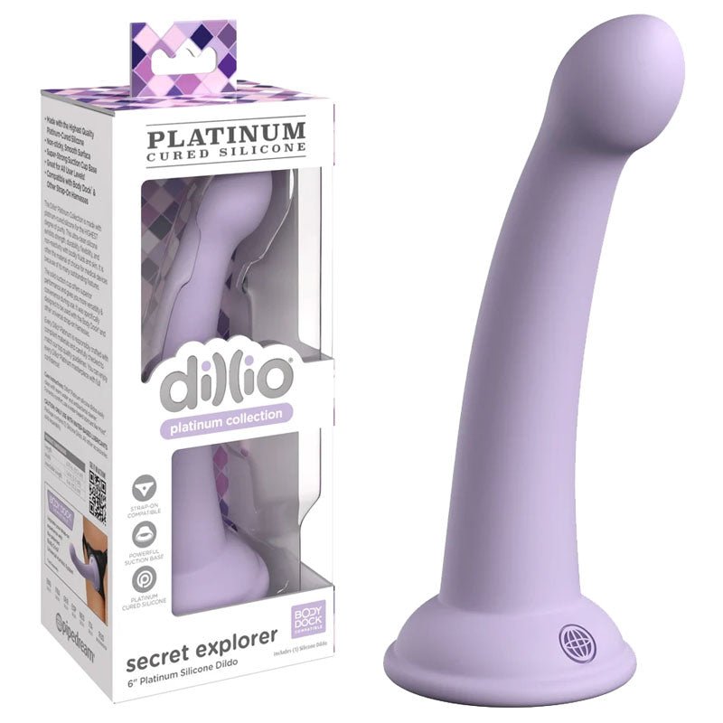 Dillio Platinum Secret Explorer - Purple - Purple 15.2 cm (6'') Dong – Sex toys NZ by Naughtyhut. Discreet delivery nationwide.