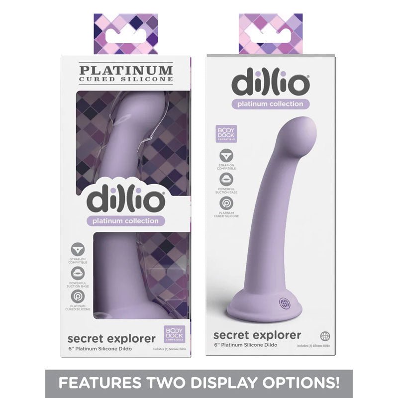 Dillio Platinum Secret Explorer - Purple - Purple 15.2 cm (6'') Dong – Sex toys NZ by Naughtyhut. Discreet delivery nationwide.