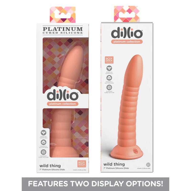 Dillio Platinum Wild Thing - Peach - Peach 17.8 cm (7'') Dong – Sex toys NZ by Naughtyhut. Discreet delivery nationwide.
