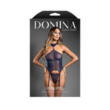 Buy DOMINA Gartered Bustier & Panty - Navy - Navy Blue - S/M Size – Naughtyhut NZ sex toys online. Discreet delivery & top brands.