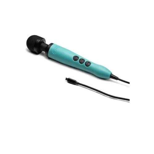 Doxy 3 USB-C wand in Turquoise with black head and charging cable