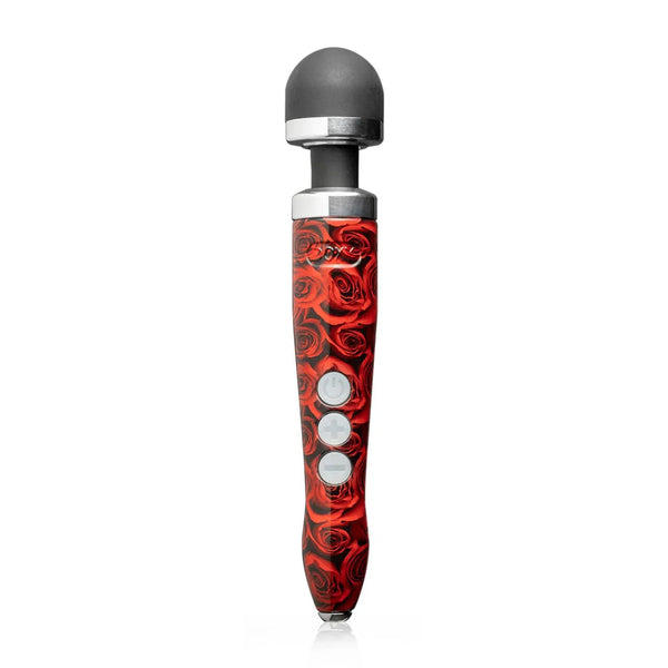 Doxy Die Cast 3R in Roses print, red floral shaft with chrome neck
