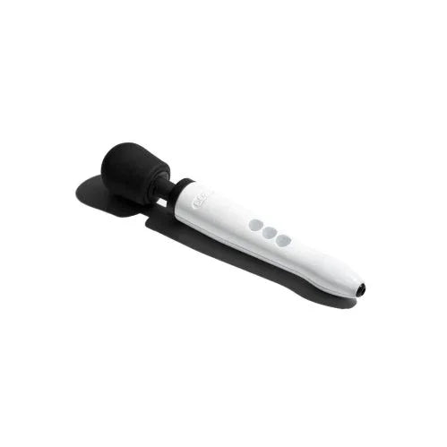 Doxy Die Cast R Stardust White wand lying flat, black head