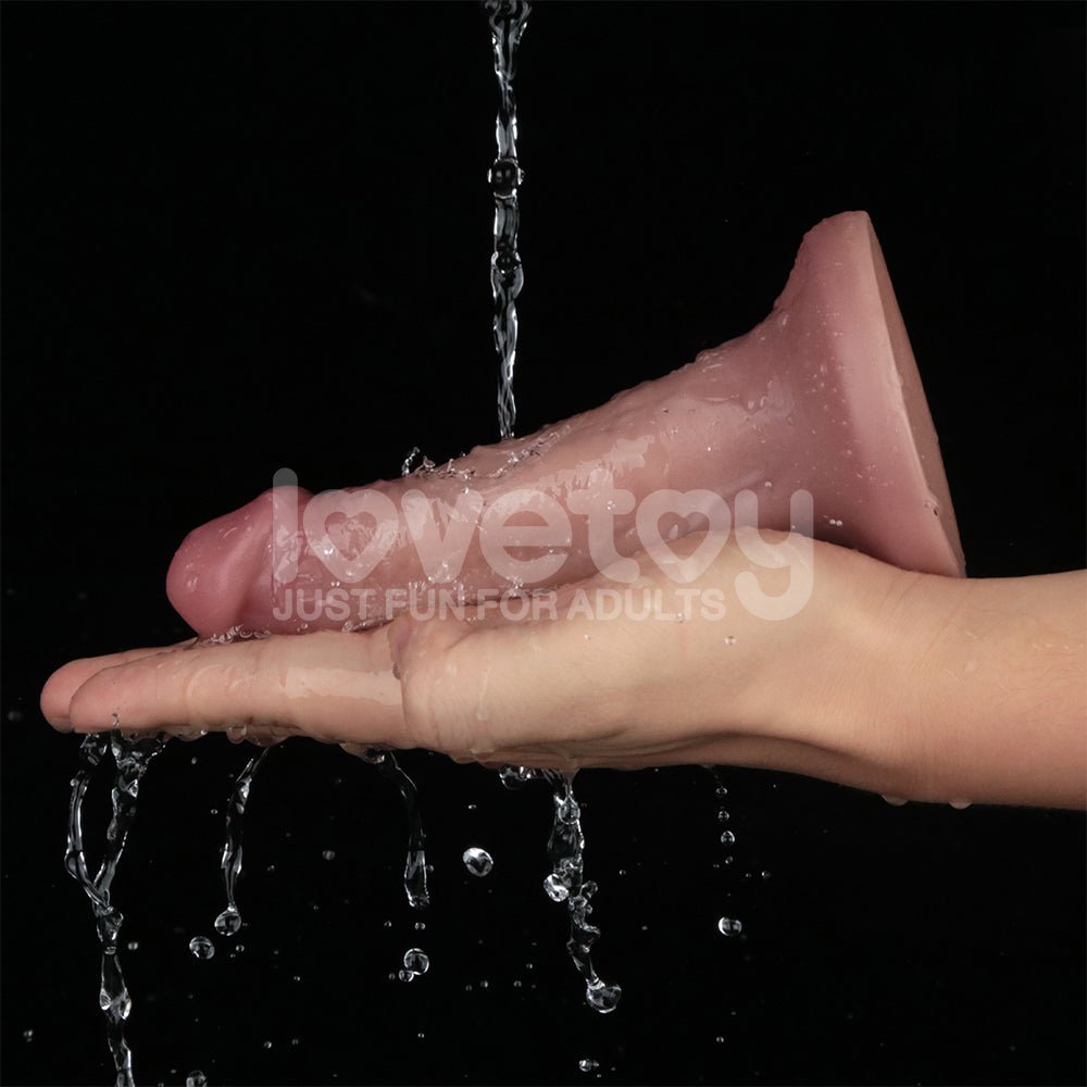 Dual Density Power Cock - 6 Inch Flesh - Flesh 16 cm USB Rechargeable Vibrating Dong – Sex toys NZ by Naughtyhut. Discreet delivery nationwide.