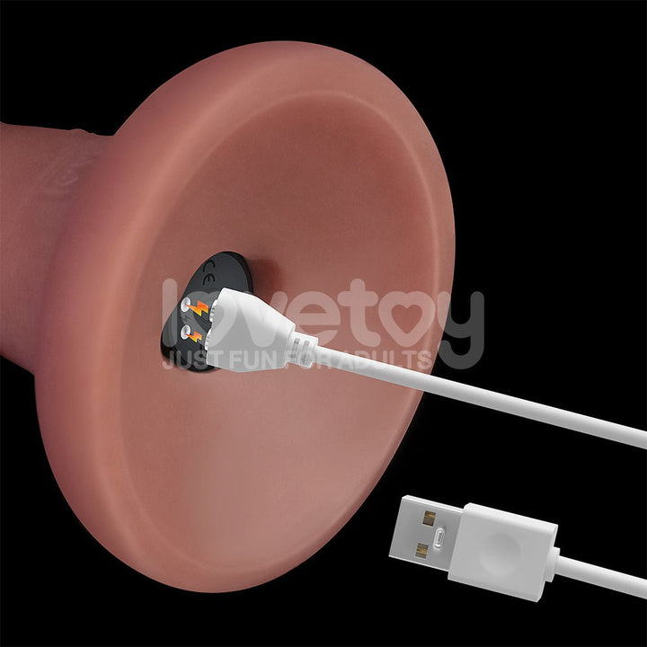 Dual Density Power Cock - 6 Inch Flesh - Flesh 16 cm USB Rechargeable Vibrating Dong – Sex toys NZ by Naughtyhut. Discreet delivery nationwide.