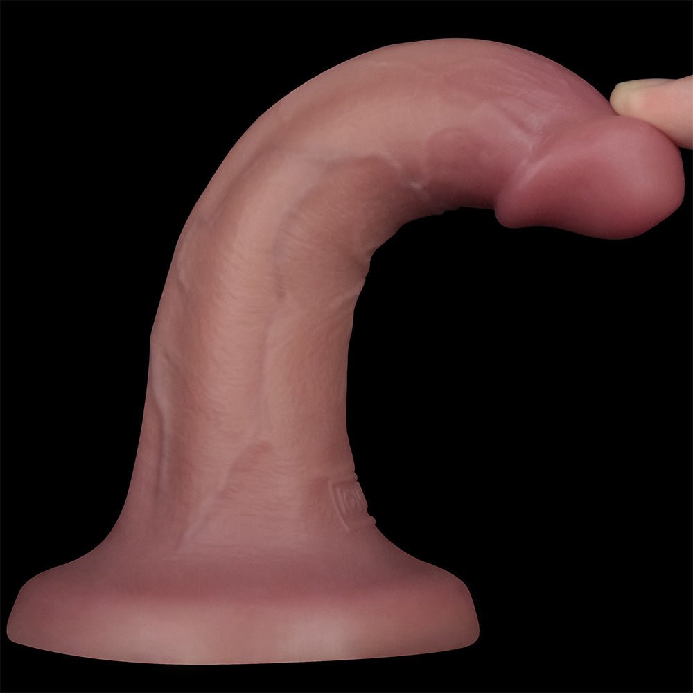 Dual Density Power Cock - 6 Inch Flesh - Flesh 16 cm USB Rechargeable Vibrating Dong – Sex toys NZ by Naughtyhut. Discreet delivery nationwide.