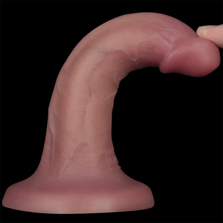 Dual Density Power Cock - 6 Inch Flesh - Flesh 16 cm USB Rechargeable Vibrating Dong – Sex toys NZ by Naughtyhut. Discreet delivery nationwide.