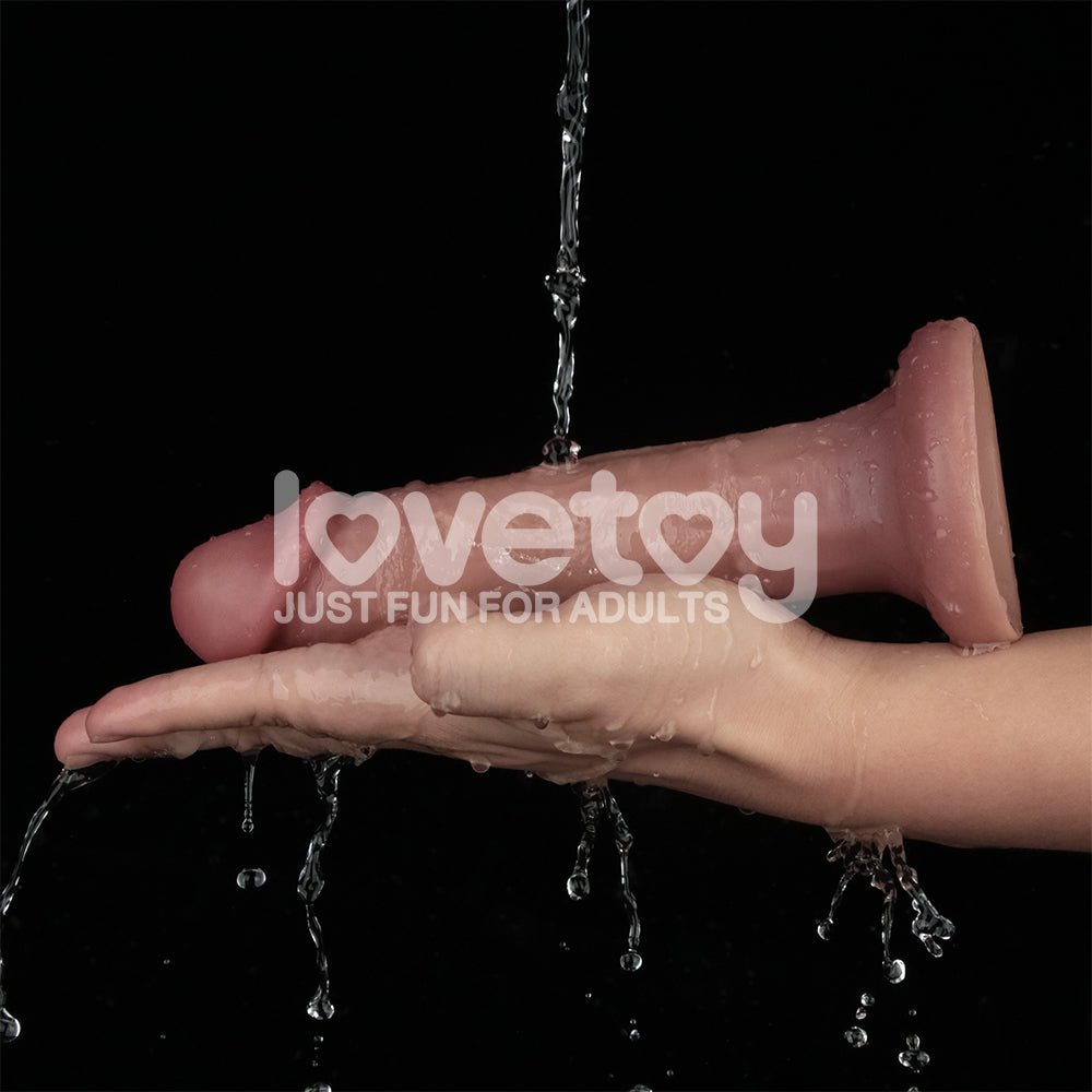 Dual Density Power Cock - 8 Inch Flesh - Flesh 20 cm USB Rechargeable Vibrating Dong – Sex toys NZ by Naughtyhut. Discreet delivery nationwide.