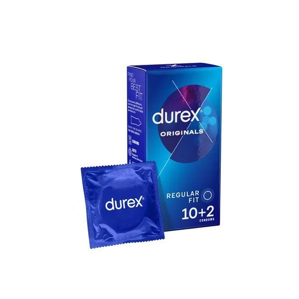 Durex Originals Regular Fit Condoms - Regular Fit Latex Condoms - 10 Pack + 2 Free – Sex toys NZ by Naughtyhut. Discreet delivery nationwide.