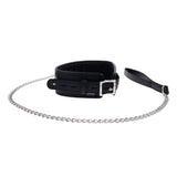 Buy EDGE Collar & Leash - Black Neck Restraint with Heavy Duty Metal Leash – Naughtyhut NZ sex toys online. Discreet delivery & top brands.