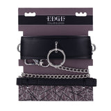 Buy EDGE Collar & Leash - Black Neck Restraint with Heavy Duty Metal Leash – Naughtyhut NZ sex toys online. Discreet delivery & top brands.
