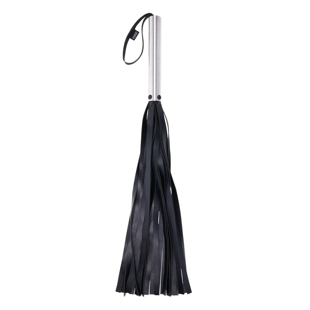 Buy EDGE Flogger - Black Flogger Whip with Metal Handle – Naughtyhut NZ sex toys online. Discreet delivery & top brands.