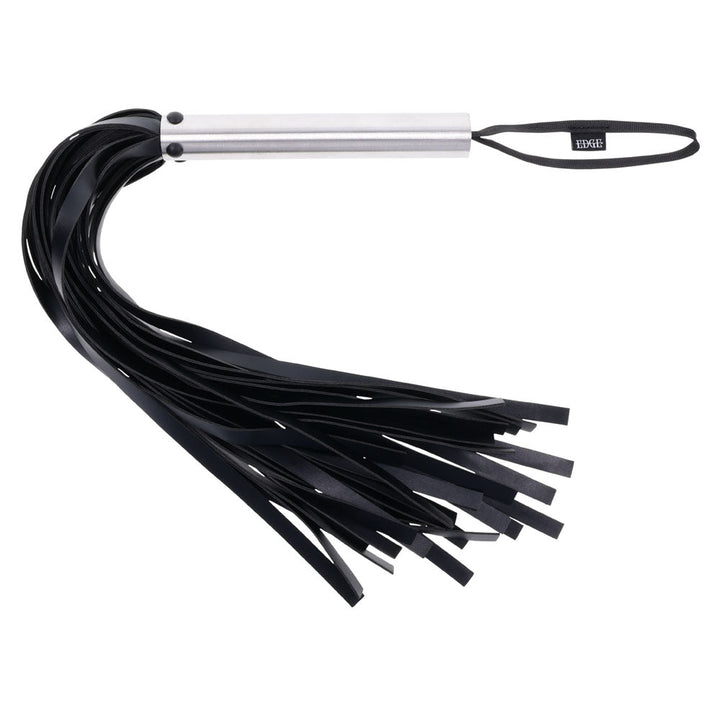 EDGE Flogger - Black Flogger Whip with Metal Handle – Sex toys NZ by Naughtyhut. Discreet delivery nationwide.