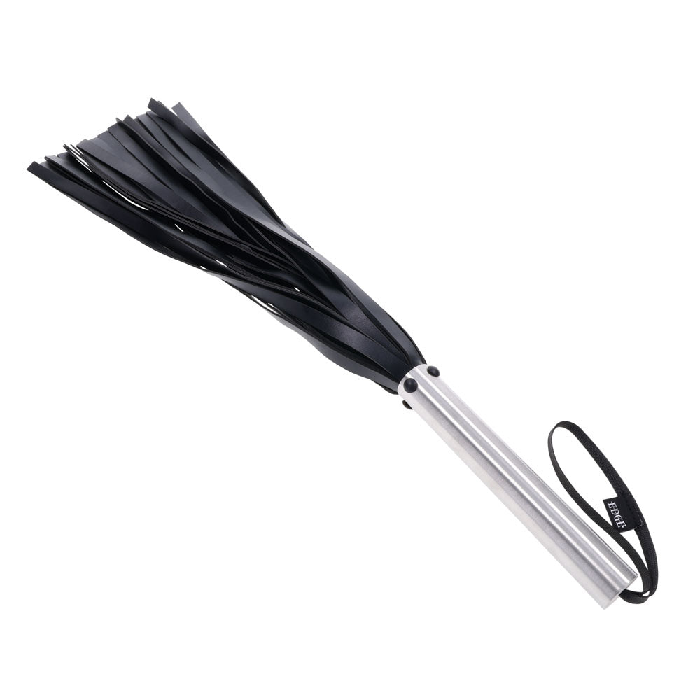 Buy EDGE Flogger - Black Flogger Whip with Metal Handle – Naughtyhut NZ sex toys online. Discreet delivery & top brands.