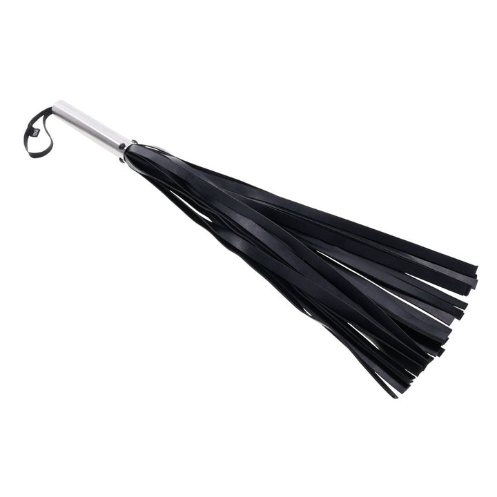EDGE Flogger - Black Flogger Whip with Metal Handle – Sex toys NZ by Naughtyhut. Discreet delivery nationwide.