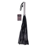 Buy EDGE Flogger - Black Flogger Whip with Metal Handle – Naughtyhut NZ sex toys online. Discreet delivery & top brands.