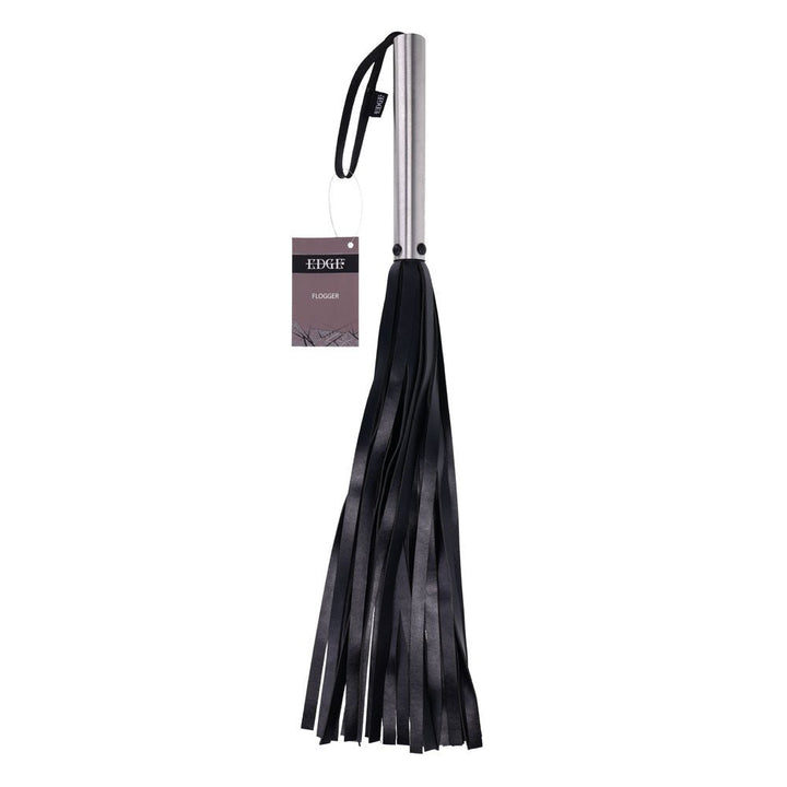EDGE Flogger - Black Flogger Whip with Metal Handle – Sex toys NZ by Naughtyhut. Discreet delivery nationwide.