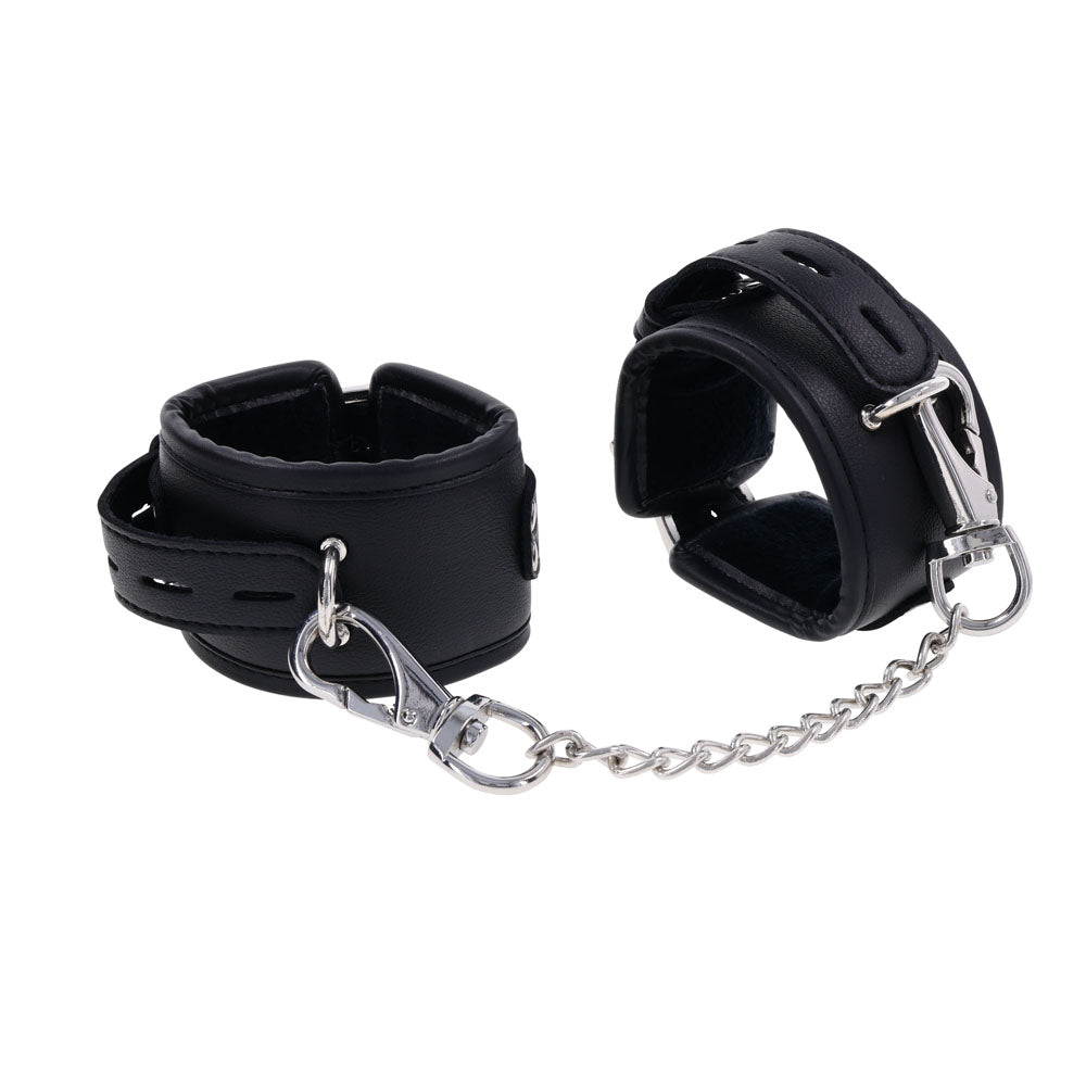 EDGE Handcuffs - Black Restraints – Sex toys NZ by Naughtyhut. Discreet delivery nationwide.