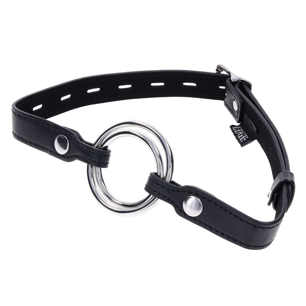 EDGE Interchangeable Ring Gag - Black Mouth Gag Restraint with 2 Interchangeable Pieces – Sex toys NZ by Naughtyhut. Discreet delivery nationwide.