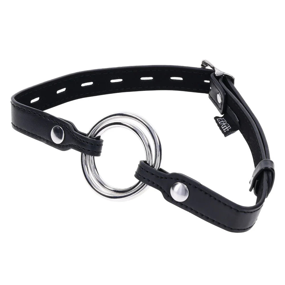 EDGE ring gag angled view with the metal ring and stud fastenings