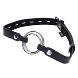 Buy EDGE Interchangeable Ring Gag - Black Mouth Gag Restraint with 2 Interchangeable Pieces – Naughtyhut NZ sex toys online. Discreet delivery & top brands.