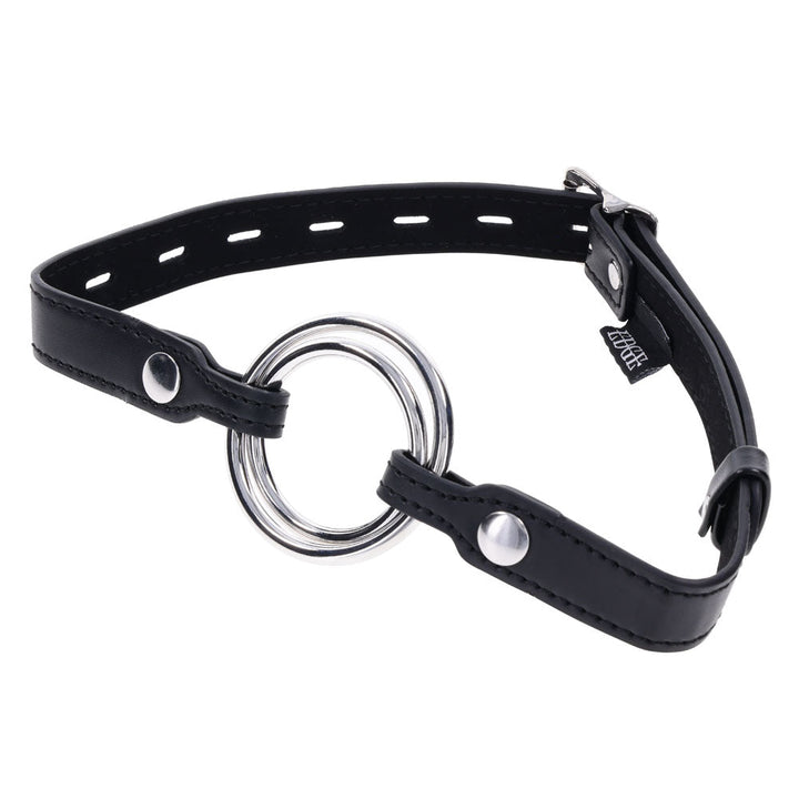EDGE Interchangeable Ring Gag - Black Mouth Gag Restraint with 2 Interchangeable Pieces – Sex toys NZ by Naughtyhut. Discreet delivery nationwide.