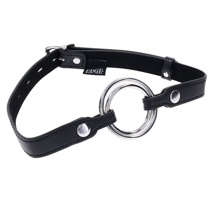EDGE Interchangeable Ring Gag - Black Mouth Gag Restraint with 2 Interchangeable Pieces – Sex toys NZ by Naughtyhut. Discreet delivery nationwide.