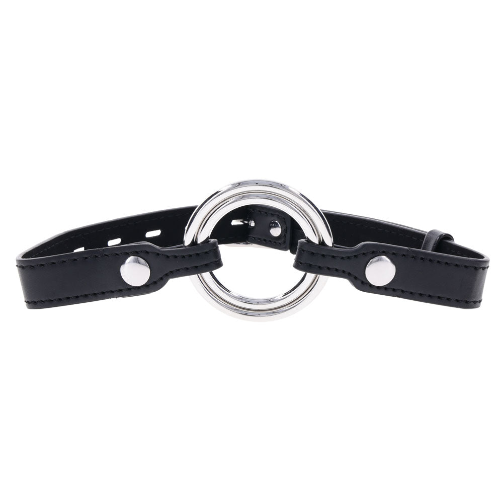 EDGE Interchangeable Ring Gag - Black Mouth Gag Restraint with 2 Interchangeable Pieces – Sex toys NZ by Naughtyhut. Discreet delivery nationwide.