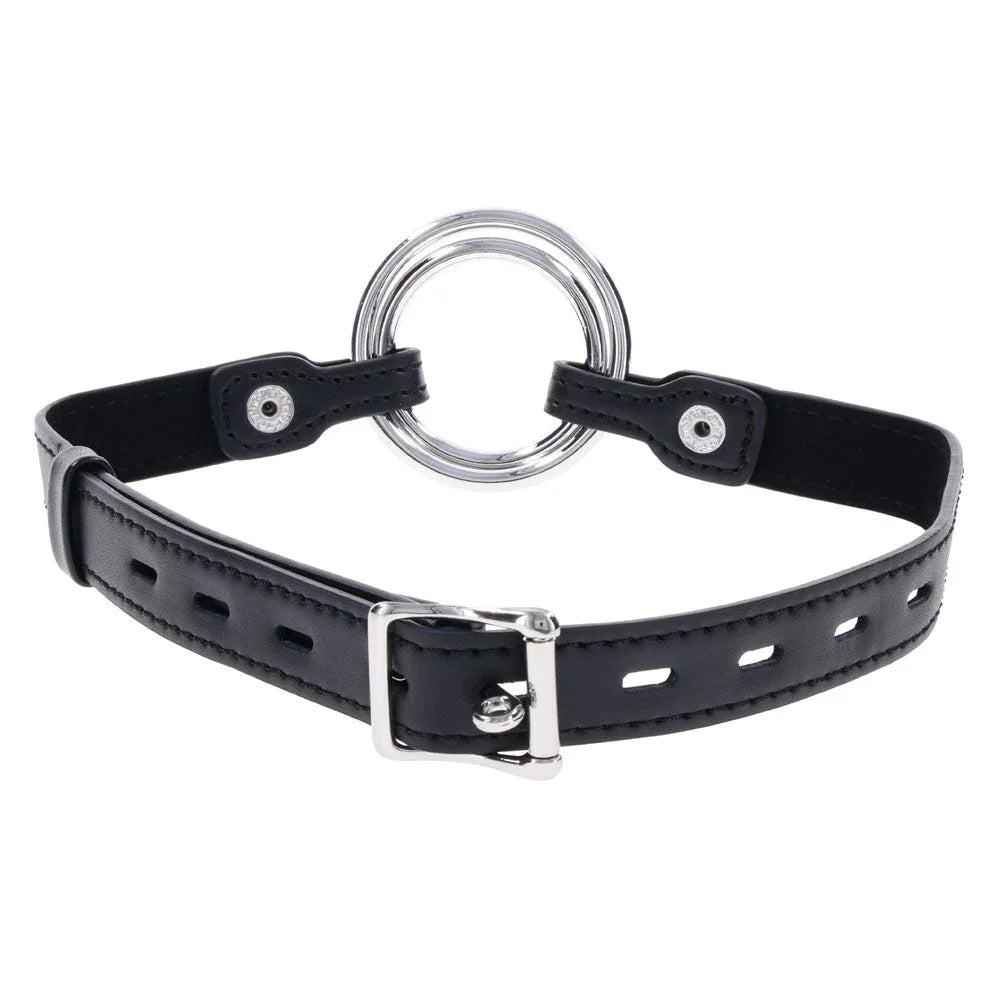 EDGE ring gag with the roller buckle and strap holes visible