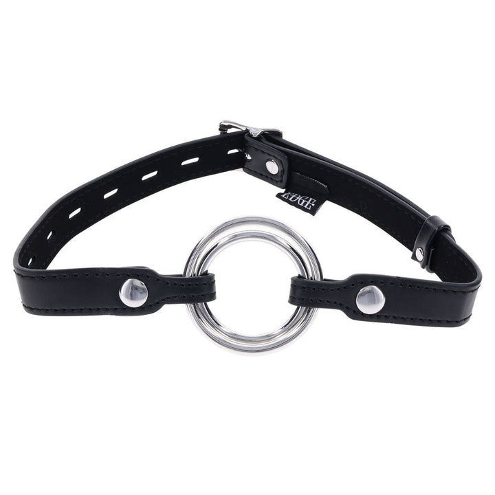 EDGE Interchangeable Ring Gag - Black Mouth Gag Restraint with 2 Interchangeable Pieces – Sex toys NZ by Naughtyhut. Discreet delivery nationwide.