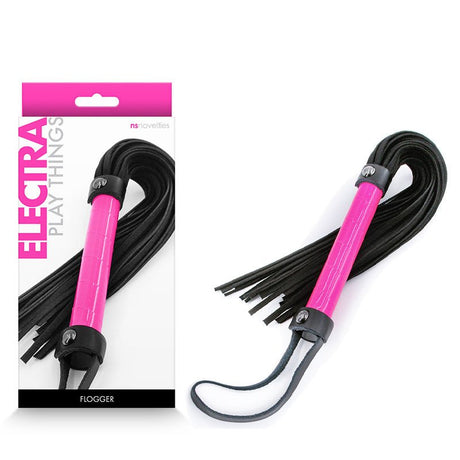 Buy Electra Flogger - Pink - Pink Flogger Whip – Naughtyhut NZ sex toys online. Discreet delivery & top brands.