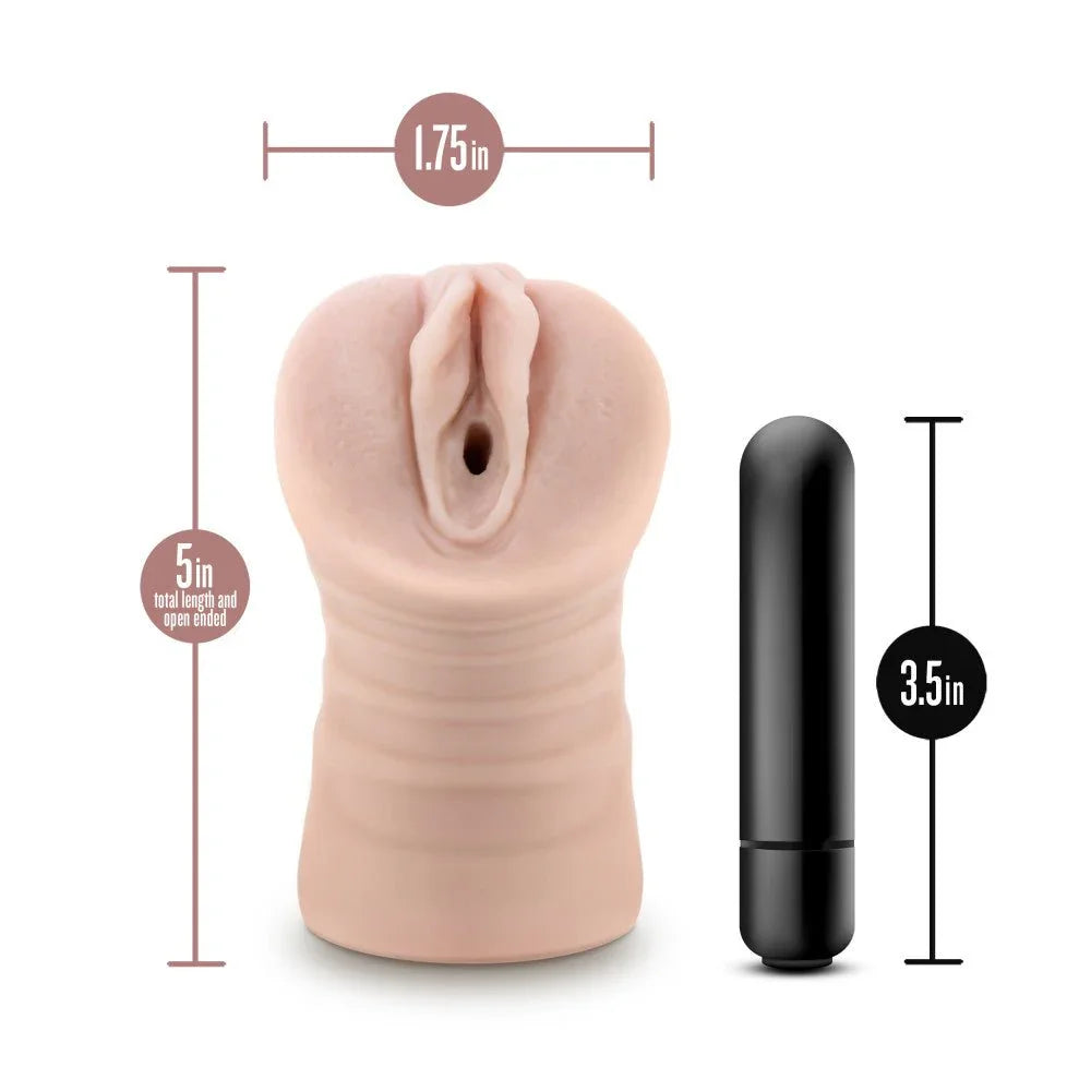 Ayumi stroker dimensions: 5in long and 1.75in wide, with a 3.5in bullet