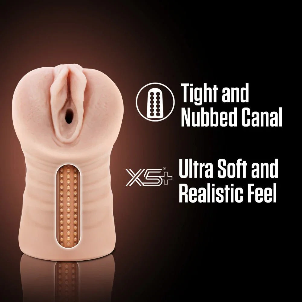 Ayumi stroker cutaway panel: tight nubbed canal in ultra soft X5 Plus material